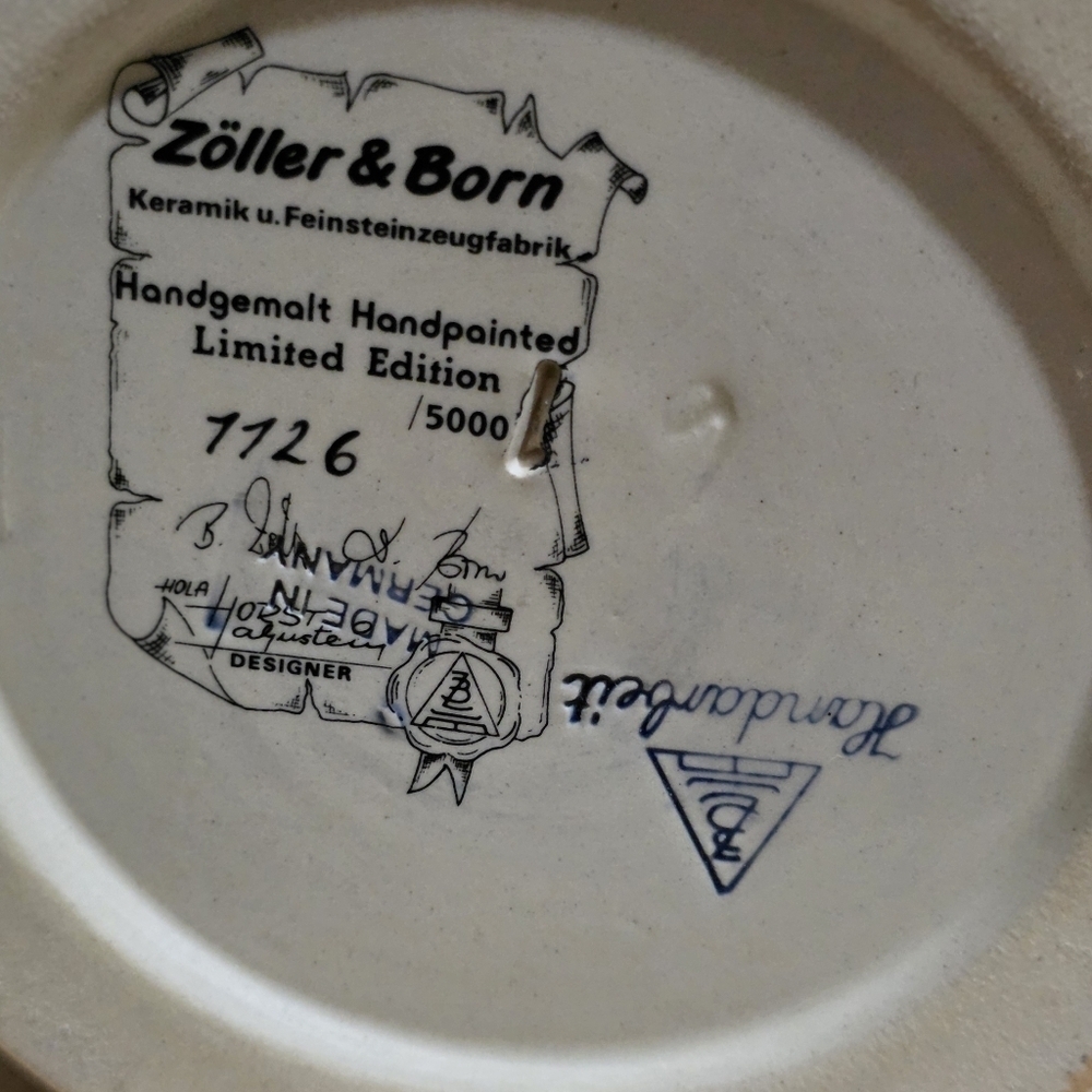 ZOLLER & BORN LIMITED EDITION NUMBERED RARE 1126/5000 - Picture 3 of 4